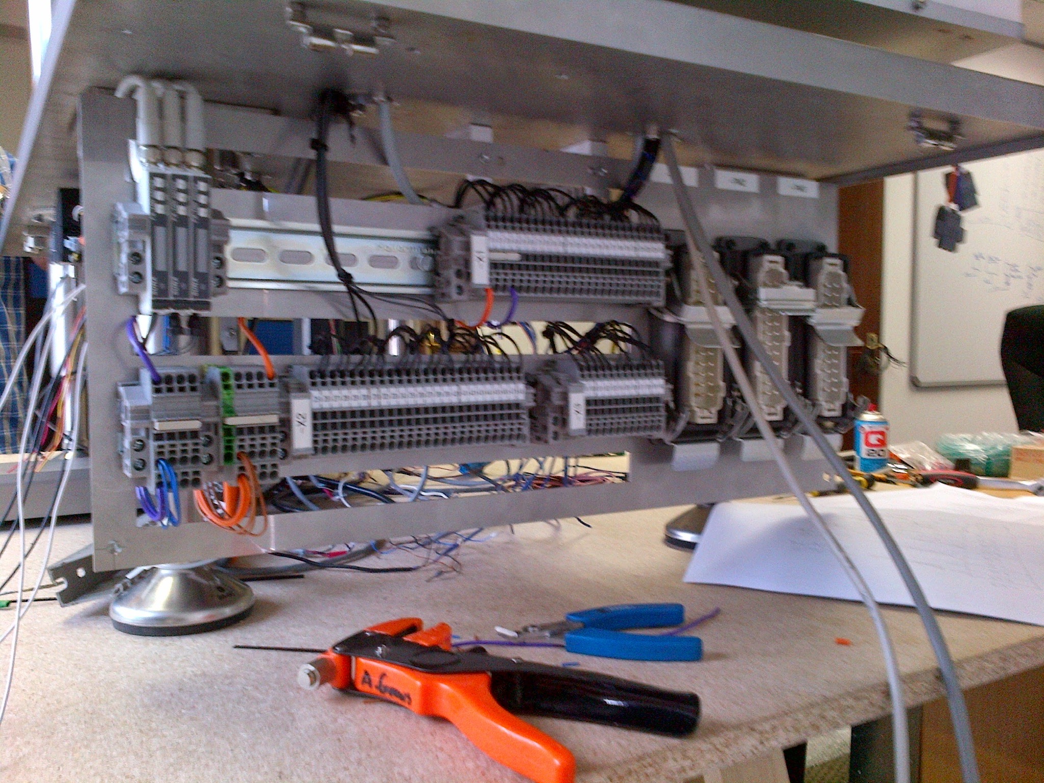 Connecting up the PLC and rewiring