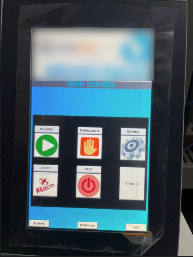 HMI Main Screen